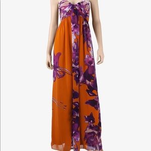 Jessica Simpson floral strapless maxi dress